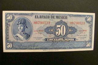 Mexico 50 Pesos 1969 Crisp Xf