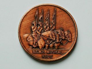 Canada Nwmp - Rcmp Musical Ride 1874 - 1974 Horse & Rider Medal By Alberta
