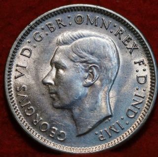 Uncirculated 1944 - S Australia 1 Shilling Silver Foreign Coin