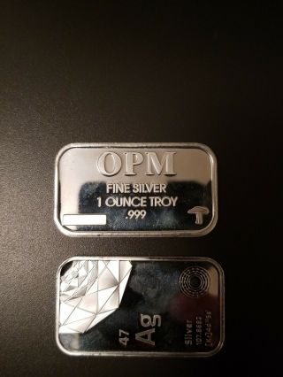 Opm Ohio Precious Metals 1 Troy Ounce Silver Round.  999 Fine Silver