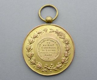 French Medal.  Cuniculture,  Rabbit,  Bunny.  Art Deco,  Nouveau.  Pendant. 2