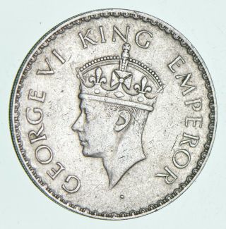 Silver - World Coin - 1940 India 1 Rupee - World Silver Coin 11.  7 Grams 859