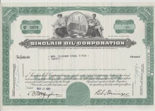 Sinclair Oil Corporation Stock Certificate