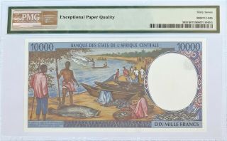C.  A.  S/CENTRAL AFRICAN REP.  - 10000 FR - 1998 - P.  305Fd PMG 67 GEM FINEST KNOWN 3