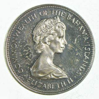 Silver - World Coin - 1972 Bahamas 1 Dollar - 17.  8g - World Silver Coin 473