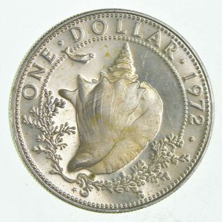 SILVER - WORLD Coin - 1972 Bahamas 1 Dollar - 17.  8g - World Silver Coin 473 2