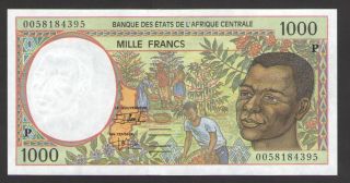 Central African States 1000 Francs 1999 P 602p G Unc P = Chad