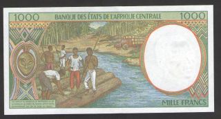 CENTRAL AFRICAN STATES 1000 FRANCS 1999 P 602P g UNC P = CHAD 2