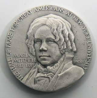 55 Grams Medallic Art Co Maria Mitchell Hall Of Fame.  999 Silver Medal