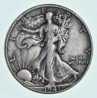 Xf,  1941 - D Walking Liberty 90 Silver Us Half Dollar - Coin 774