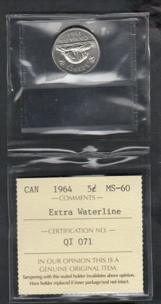 1964 Xwl Canada Nickel 5 Cents