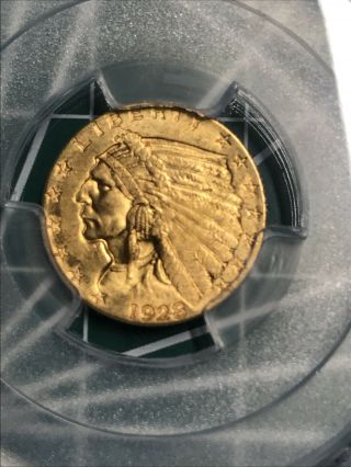 1928 Indian Head 2.  50 Ms63 Gold Quarter Eagle Pcgs Graded