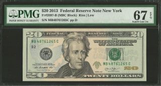 United States,  20 Dollars (2013) Pmg 67 Unc