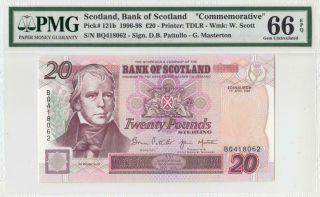 1998 Bank Of Scotland Edinburgh 20 Pounds ( (pmg 66 Epq))