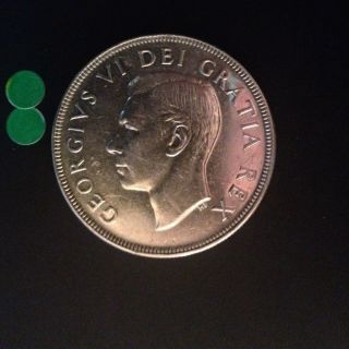 UNC 1951 King George VI Canada Silver Dollar 2