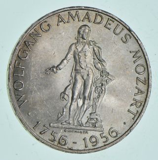 Silver - World Coin - 1956 Austria 25 Schilling - World Silver Coin 13.  1g 009