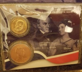 John Quincy & Louisa Adams First Spouse Presidential Coin Medal Set