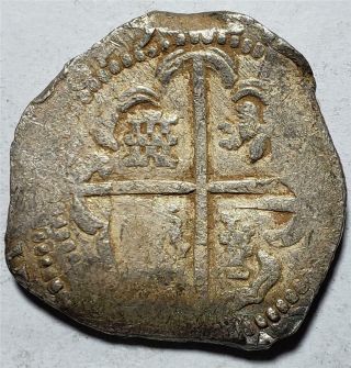 Bolivia 8 Reales Cob,  (1601 - 1629),  Ex Porto Bello Hoard,  26.  6 Grams Silver 2