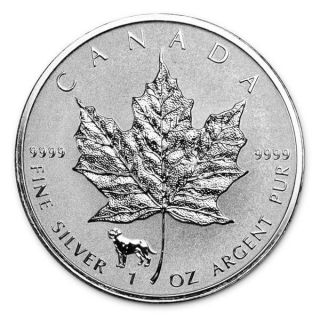 2018 $5 Canada 1 Oz Silver Maple Leaf Lunar Dog Privy Coin