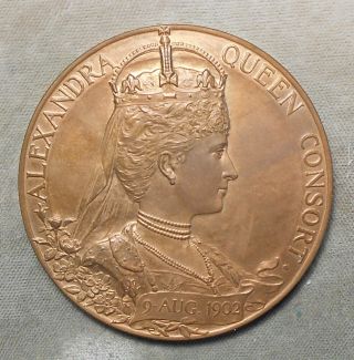 Edward VII - Alexandria Official Coronation Medal 1902 Royal 3