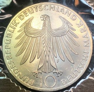 Germany 1972 F 10 Mark Silver Coin
