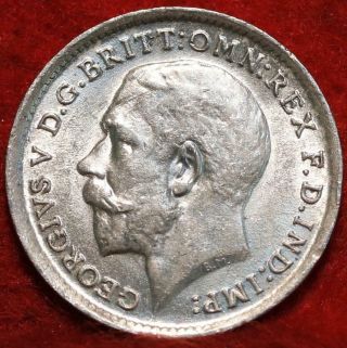 Uncirculated 1912 Great Britain 3 Pence Silver Foreign Coin