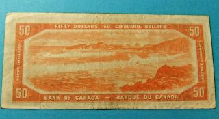 1954 Bank of Canada 50 Dollar DEVILS FACE Note - VF25 3