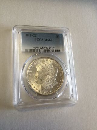 1881 - Cc Us Morgan Silver Dollar $1 - Pcgs Ms62