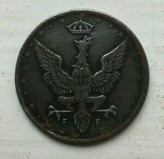 1917 Poland (wwi German Occupation) 10 Fenigow Stuttgart (1 Year Coin)