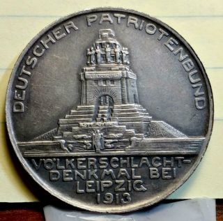 1913 Medal Commemorating The 1813 German Victory Over Napoleon At Leipzig