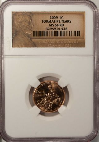Us 2009 1 Cent Ngc Ms 66 Rd Unc Formative Years