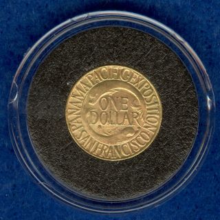 1915 - S Panama - Pacific Gold Dollar Commemorative - ANACS Photo Cert.  MS60/63 3