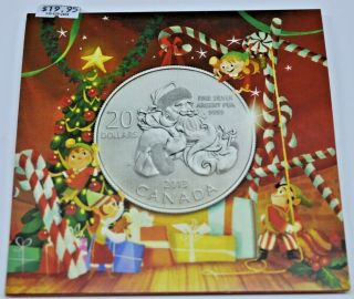 2013 Canada 20 Dollars Fine Silver Agent Pur 9999 Silver Coin Santa Claus