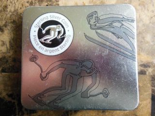 1998 Sterling 50 Cent Ski Racing And Ski Jumping Silver Coin Canada