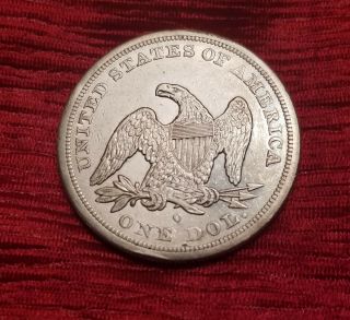 1860 - O $1 Liberty Seated DOLLAR FULL DOLLAR BETTER DATE GORGEOUS SILVER COIN 2