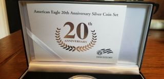 2006 American Eagle 20th Anniversary 3 Silver Coin Set Proof,  Reverse Proof,  Unc 6