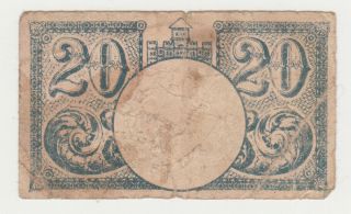 Kingdm Shs Croatia 20 Helera 1919 - City Of Split Local Money Yugoslavia