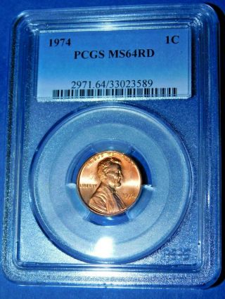 1974 1c Rd Lincoln Memorial Cent - Pcgs Ms64rd - - 207 - 2h