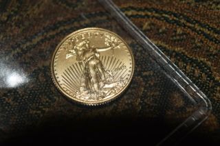 2019 American Eagle $5 Dollar 1/10 Oz.  999 Fine Gold Un - Circulated