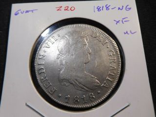 Z20 Guatemala 1818 - Ng 8 Reales Xf Hairline