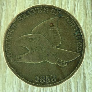 1858 Flying Eagle Cent Penny Copper Nickel Very