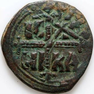 Byzantine Coin Ae Anonymous Follis Michael Iv 1034 - 1041 Ad