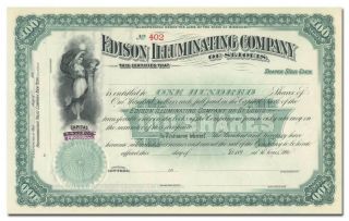 Edison Illuminating Company Of St.  Louis Stock Certificate