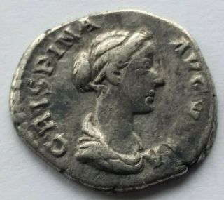 Roman Silver Denarius Of Crispina,  Wife Of Commodus / Venu - Youthful Bust
