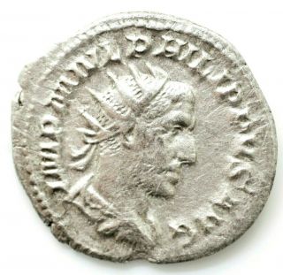 Philip I The Arab (ad 244 - 249).  Ar Antoninianus.  Radiate Bust Of Philip Right /