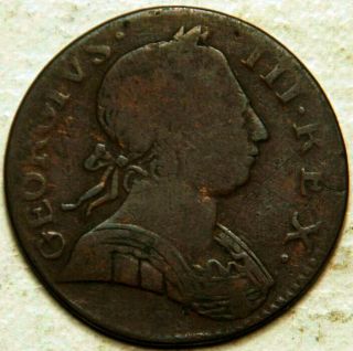 Great Britain 1/2 Penny 1775 (key Date) And/or Non - Regal Us Colonial?