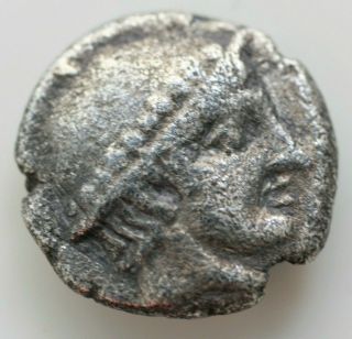 Greek Coins Thrace.  Ainos.  Ar Obol (late 5th Century Bc).  Obv: Head Of Hermes
