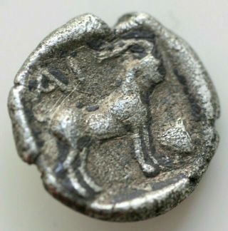 Greek Coins THRACE.  Ainos.  AR Obol (Late 5th century BC).  Obv: Head of Hermes 2