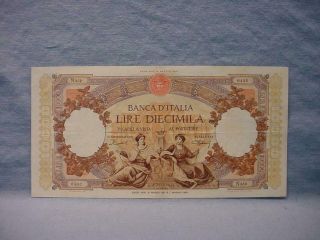 1951 Italy 10,  000 Lire Large Banknote - Unc