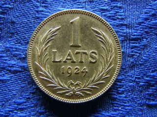 Latvia 1 Lats 1924,  Km7